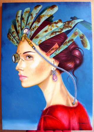Obra: "Contrastes" óleo sobre tela 110 x 80 cm